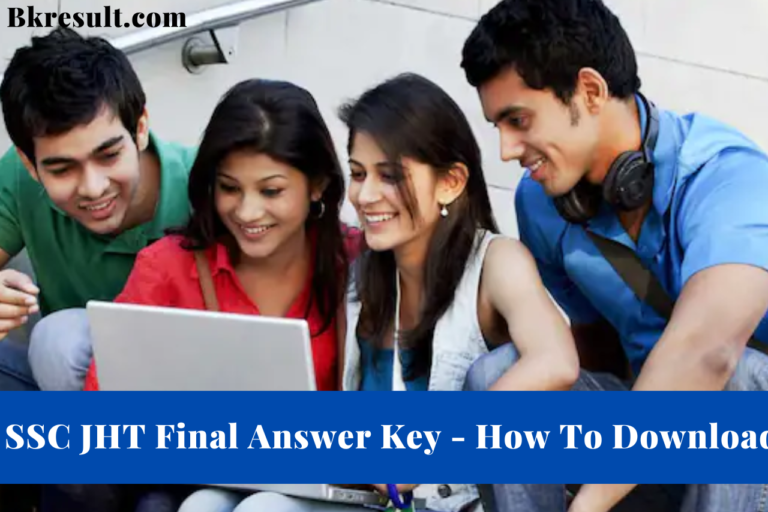 SSC JHT Final Answer Key - How To Download