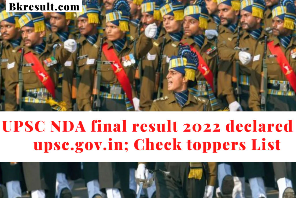 UPSC NDA final result 2022 declared at upsc.gov.in; Check toppers List