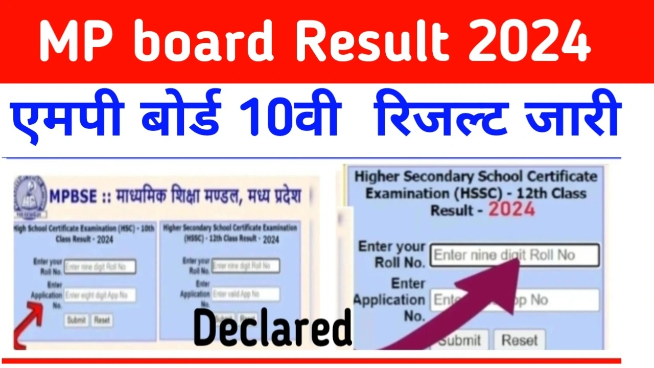 MP Board 10th Result 2024 (Declared) मध्य प्रदेश बोर्ड रिजल्ट घोषित